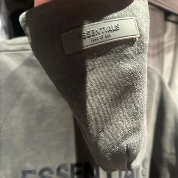 Essentials Black Logo Pullover Hoodie - Picture 5 of 6